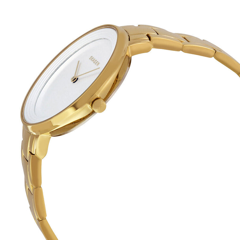 Skagen Ditte Silver Dial Gold-Tone Stainless Steel Ladies Watch SKW2330 - The Watches Men & CO #2