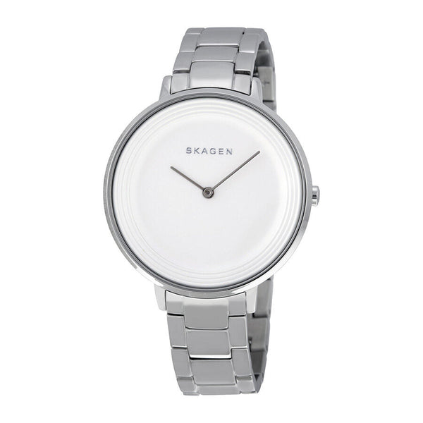 Skagen Ditte White Dial Stainless Steel Ladies Watch SKW2329 - The Watches Men & CO