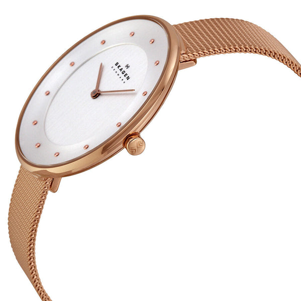 Skagen Gitte Silver Dial Rose Gold-tone Ladies Watch SKW2142 - The Watches Men & CO #2