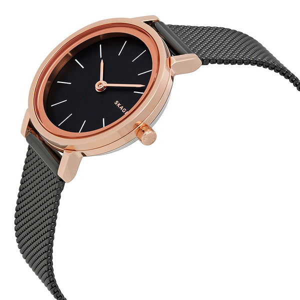 Skagen Hald Rose Gold-tone and Gunmetal Ladies Watch SKW2492 - The Watches Men & CO #2