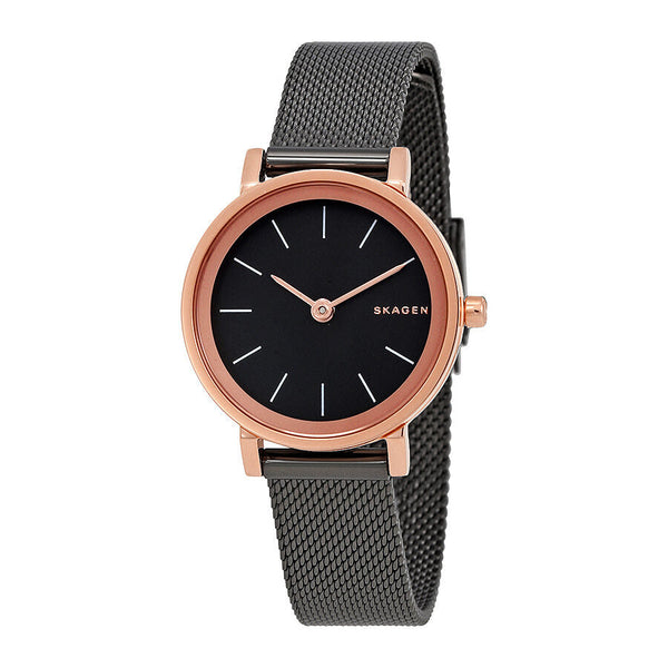 Skagen Hald Rose Gold-tone and Gunmetal Ladies Watch SKW2492 - The Watches Men & CO