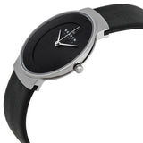Skagen Klassic Black Dial Black Leather Ladies Watch SKW2059 - The Watches Men & CO #2