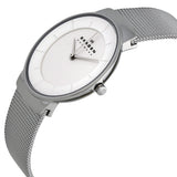 Skagen Klassik White Dial Stainless Steel Mesh Ladies Watch SKW2075 - The Watches Men & CO #2