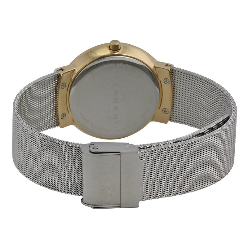 Skagen Klassik White Dial Stainless Steel Mesh Ladies Watch SKW2076 - The Watches Men & CO #3