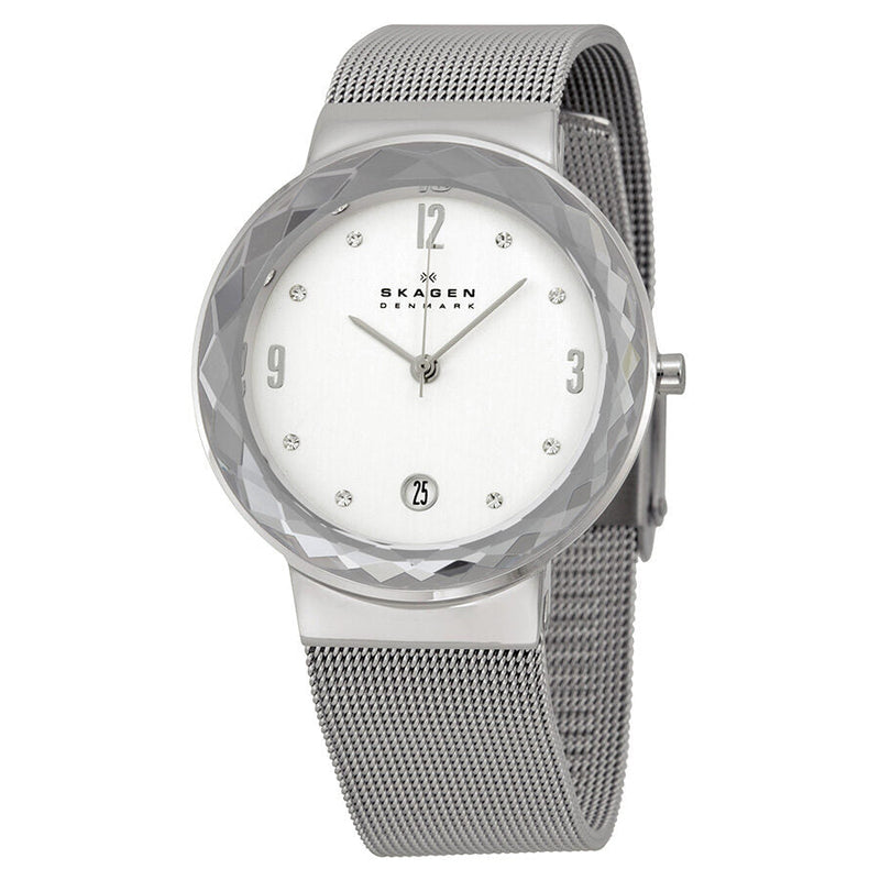 Skagen Leonora  Silver Dial Stainless Steel Mesh Ladies Watch SKW2004 - The Watches Men & CO