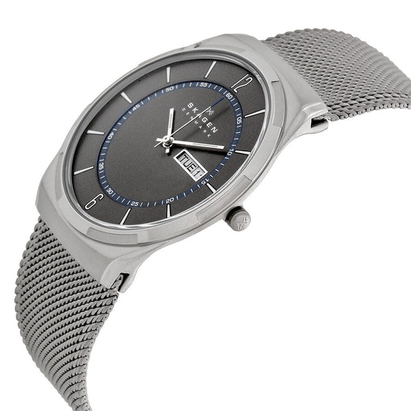 Skagen Melbye Grey Dial Stainless Steel Mesh Men's Watch #SKW6078 - The Watches Men & CO #2