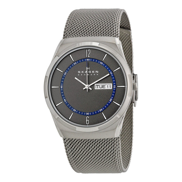 Skagen Melbye Grey Dial Stainless Steel Mesh Men's Watch #SKW6078 - The Watches Men & CO