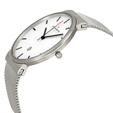 Skagen Perspektiv White Dial Stainless Steel Mesh Men's Watch SKW6052 - The Watches Men & CO #2