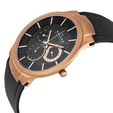 Skagen Rose Gold-plated and Black Mesh Titanium Men's Watch 809XLTRB - The Watches Men & CO #2