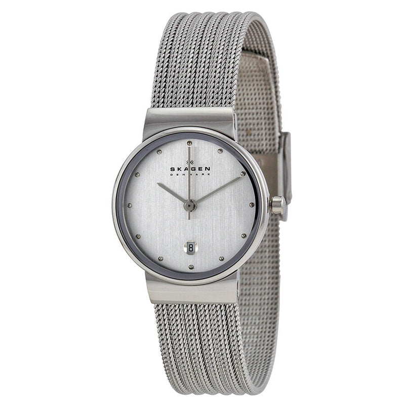 Skagen Stainless Steel Chrome Ladies Watch 355SSS1 - The Watches Men & CO