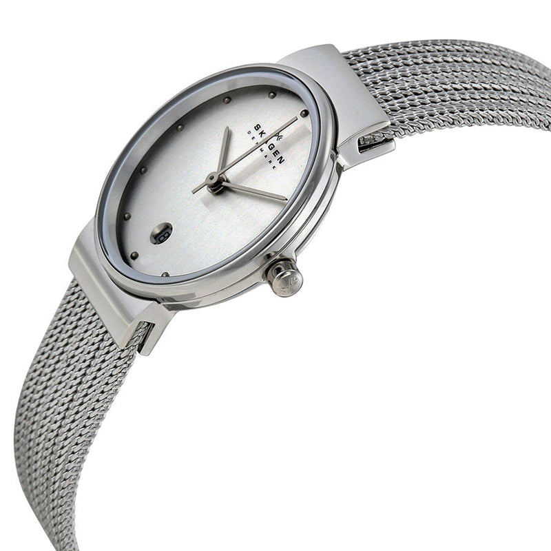 Skagen Stainless Steel Chrome Ladies Watch 355SSS1 - The Watches Men & CO #2