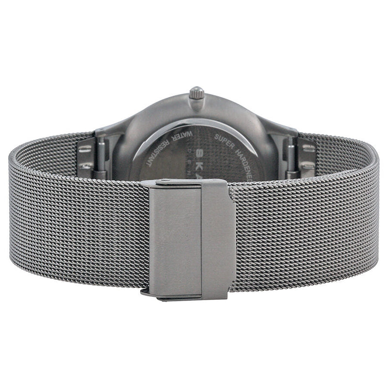 SkagenTitanium Gunmetal Dial Stainless Steel Mesh Men's Watch 233XLTTM - The Watches Men & CO #3