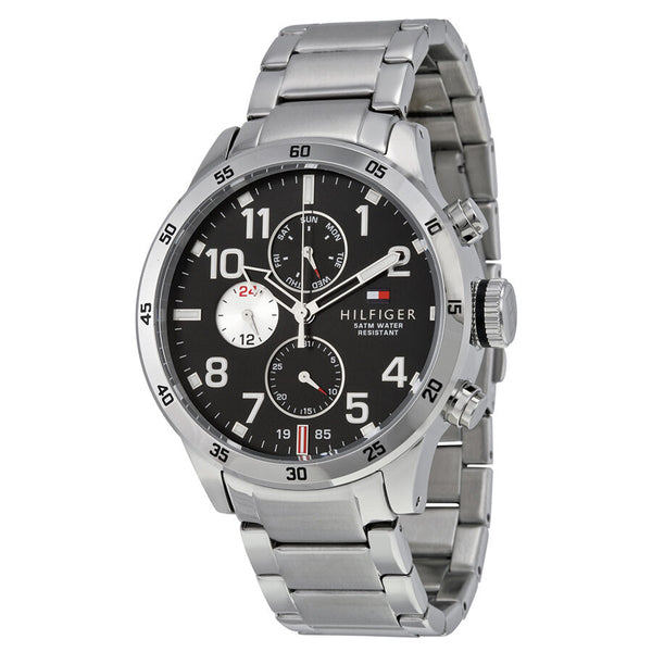 Tommy Hilfiger Multi-Function Black Dial Stainless Steel Men's Watch 1791141 - The Watches Men & CO