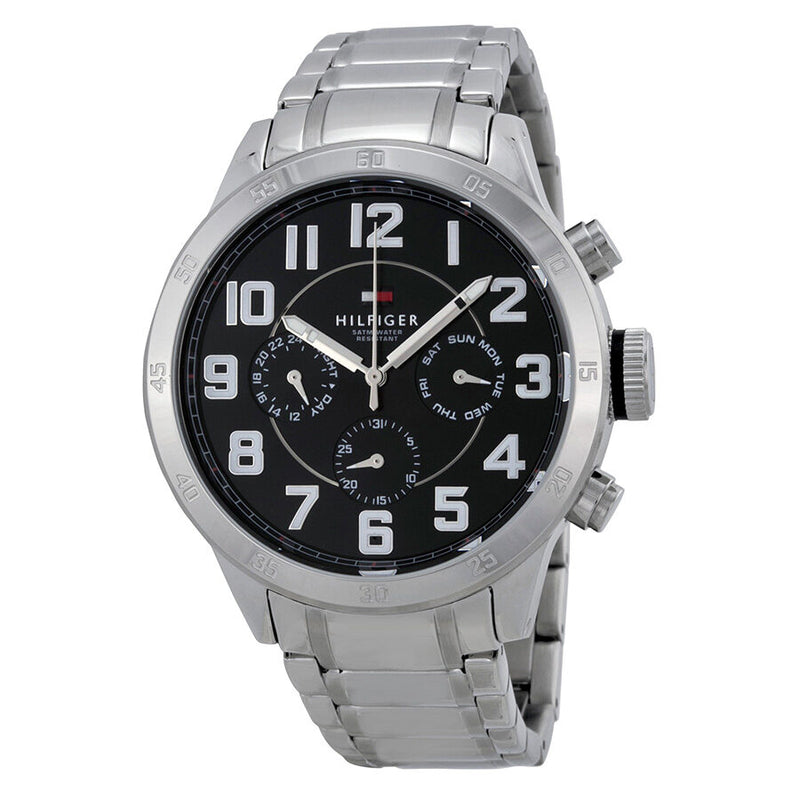 Tommy Multi-Function Black Dial Stainless Steel Men's Watch 1791054 - The Watches Men & CO