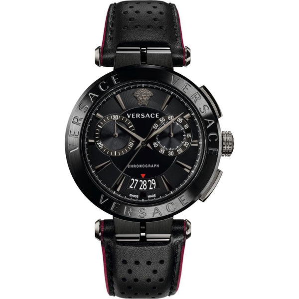 Versace Aion Chronograph All Black Men's Watch  VBR030017 - The Watches Men & CO