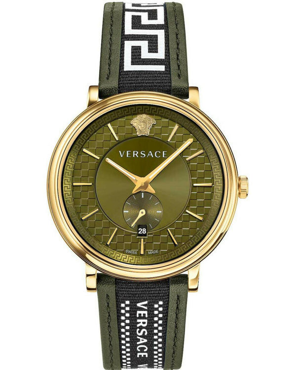 Versace V-Circle Quartz Green Dial Men's Watch VEBQ01519