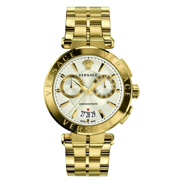 Versace V-Racer Aion Gold Chronograph Men's Watch  VBR060017 - The Watches Men & CO
