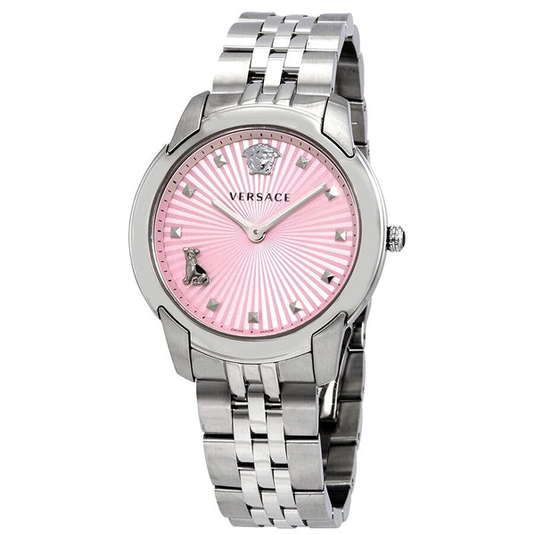 Versace Audrey Quartz Pink Dial Ladies Watch VELR00419 - The Watches Men & CO