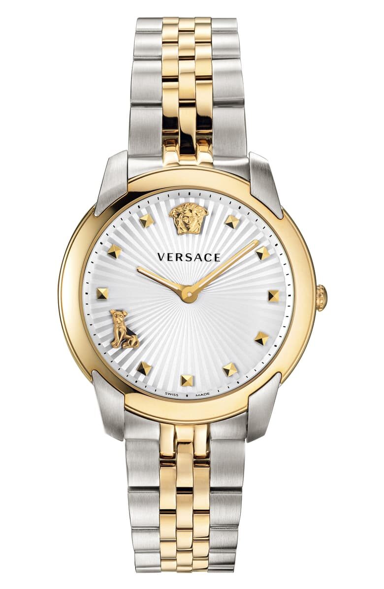 Versace Audrey Quartz Silver Dial Ladies Watch VELR00519 - The Watches Men & CO