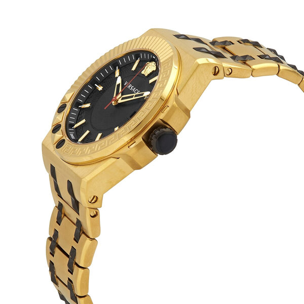 Versace Chain Reaction Quartz Black Dial Men's Watch VEDY00619 - The Watches Men & CO #2