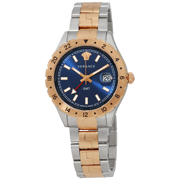 Versace Hellenyium GMT Blue Dial Men's Watch V11060017 - The Watches Men & CO