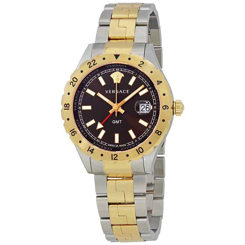 Versace Hellenyium Brown Dial Two-tone Men's Watch V11040015 - The Watches Men & CO