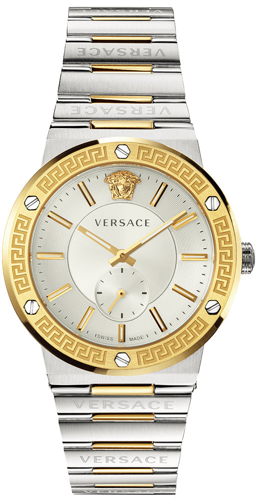 Versace Greca Silver White Dial Men's Watch  VEVI00320 - The Watches Men & CO