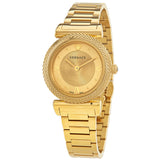 Versace V-Motif Quartz Gold Dial Ladies Watch VERE00618 - The Watches Men & CO