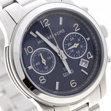 Michael Kors Hunger Stop Chronograph Blue Dial Silver Ladies Watch MK5814 - The Watches Men & CO #4