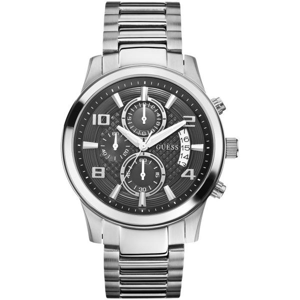 Guess Exec Chronograph Dial Silver-Tone Men's Watch W0075G1 - The Watches Men & CO #2