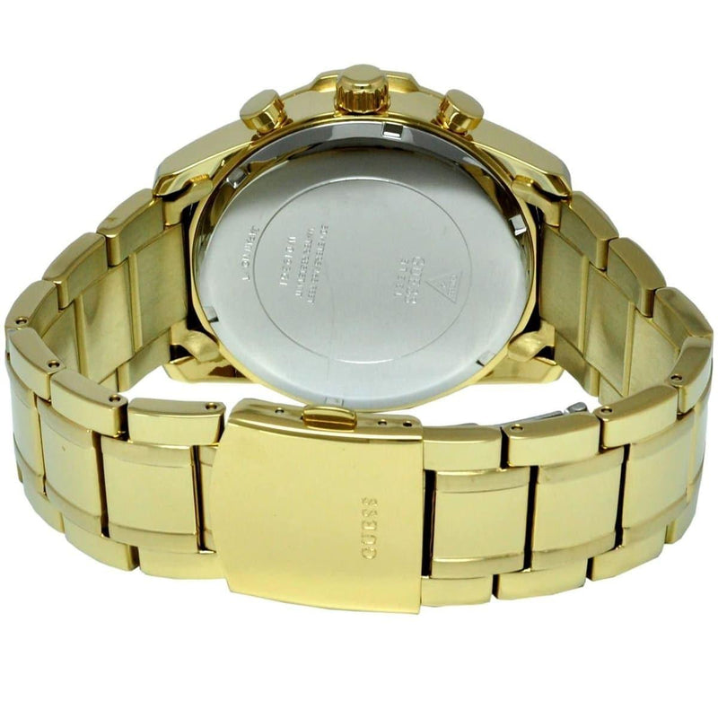 Guess Gold Tone Stainless Steel Black Dial Men's Watch W0193G1