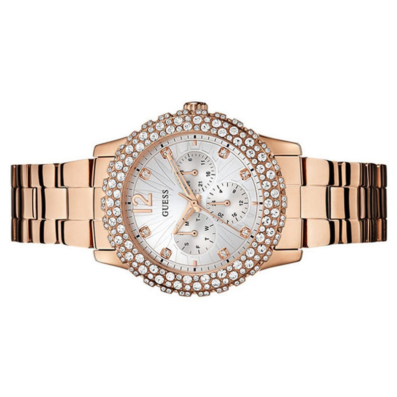 Guess Crystal Paved Rose Gold Ladies Watch#W0335L3 - The Watches Men & CO #2