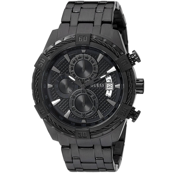 Guess Men’s Chronograph Stainless Steel Black Men's Watch  W0522G2 - The Watches Men & CO