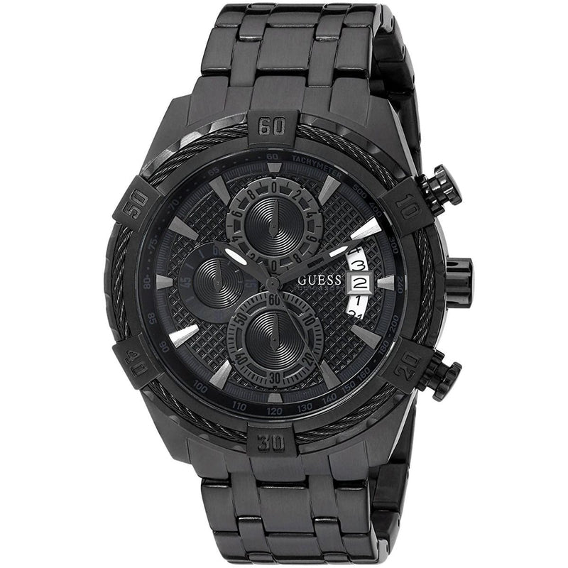 Guess Men’s Chronograph Stainless Steel Black Men's Watch  W0522G2 - The Watches Men & CO