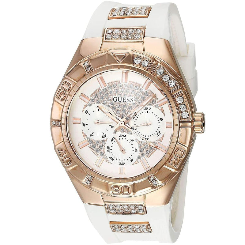 Guess Luna Rose Gold Rubber Strap Women's Watch W0653L4