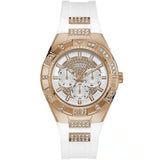 Guess Luna Women's White Rubber Strap Round Analog Women's Watch  W0653L4 - The Watches Men & CO