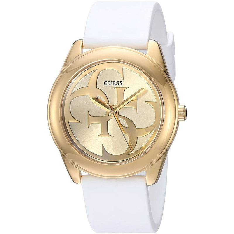 Guess watch women's white silicone strap best sale