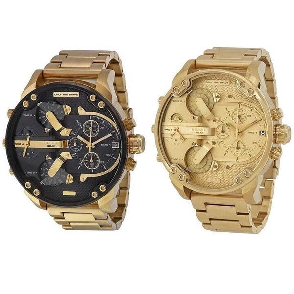 Diesel Mr. Daddy 2.0 Chronograph Gold Dial Men s Watch DZ7399 The Watches Men CO